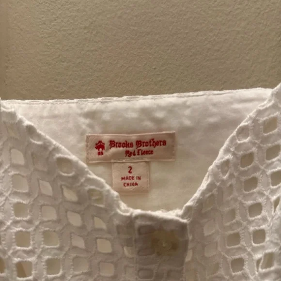 Brooks Brothers White Button Front Midi Sundress - Picture 3 of 3